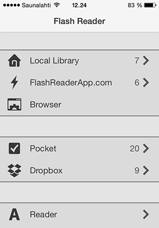 Flash Reader - Library
